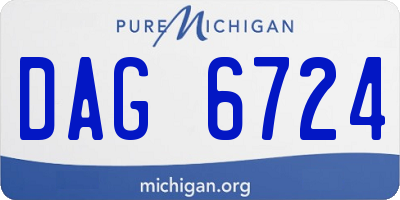 MI license plate DAG6724