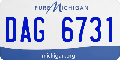 MI license plate DAG6731