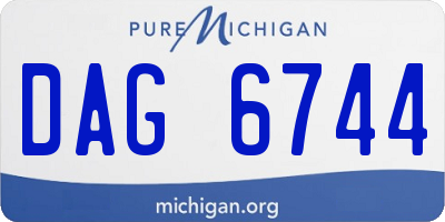 MI license plate DAG6744
