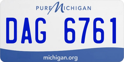 MI license plate DAG6761