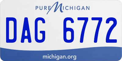MI license plate DAG6772