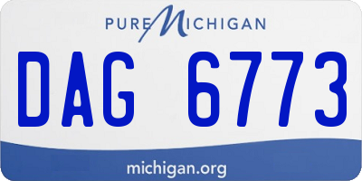MI license plate DAG6773