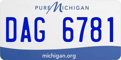 MI license plate DAG6781