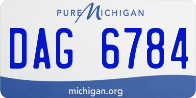 MI license plate DAG6784