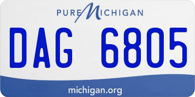 MI license plate DAG6805