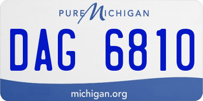 MI license plate DAG6810