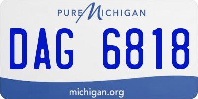MI license plate DAG6818