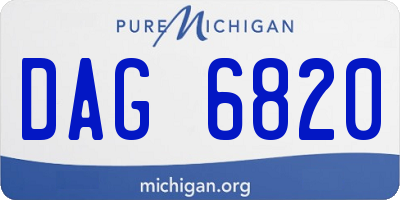 MI license plate DAG6820