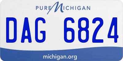 MI license plate DAG6824