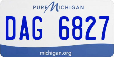 MI license plate DAG6827