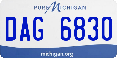 MI license plate DAG6830