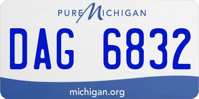 MI license plate DAG6832