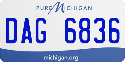 MI license plate DAG6836
