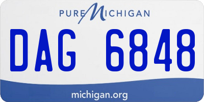MI license plate DAG6848