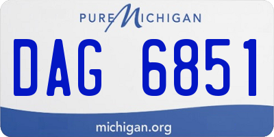 MI license plate DAG6851