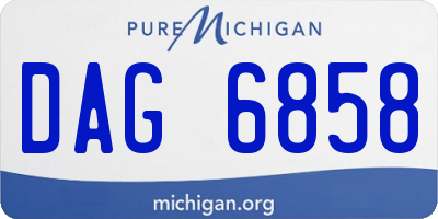 MI license plate DAG6858