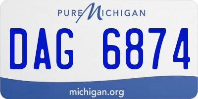 MI license plate DAG6874