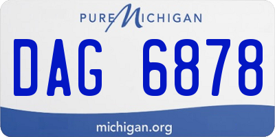 MI license plate DAG6878