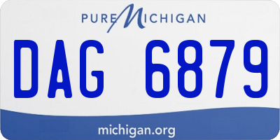 MI license plate DAG6879