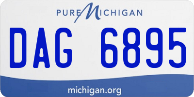 MI license plate DAG6895
