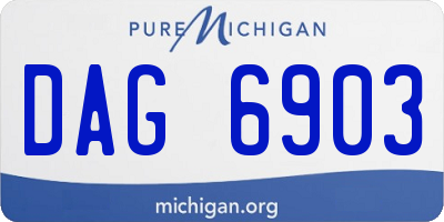 MI license plate DAG6903