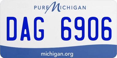 MI license plate DAG6906