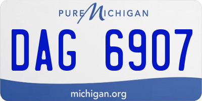 MI license plate DAG6907