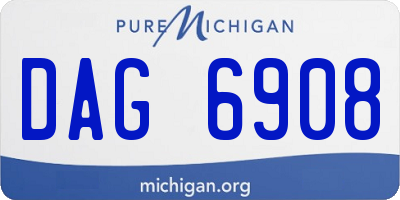 MI license plate DAG6908