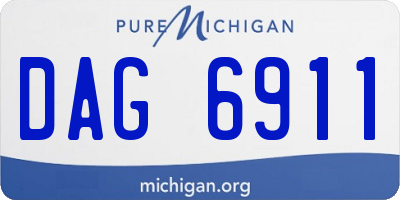 MI license plate DAG6911