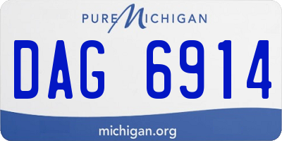 MI license plate DAG6914