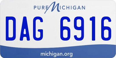 MI license plate DAG6916