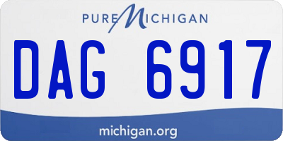 MI license plate DAG6917