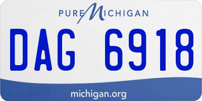 MI license plate DAG6918