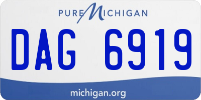 MI license plate DAG6919