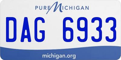 MI license plate DAG6933