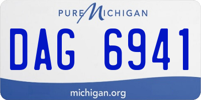 MI license plate DAG6941