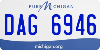 MI license plate DAG6946