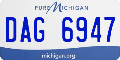 MI license plate DAG6947