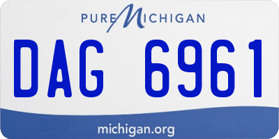 MI license plate DAG6961