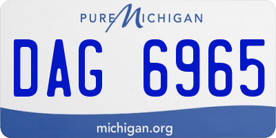 MI license plate DAG6965