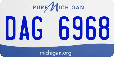 MI license plate DAG6968