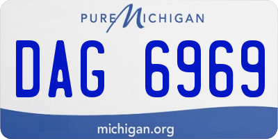 MI license plate DAG6969