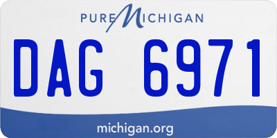 MI license plate DAG6971
