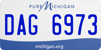 MI license plate DAG6973