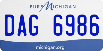 MI license plate DAG6986