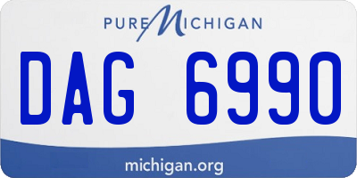 MI license plate DAG6990