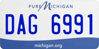 MI license plate DAG6991