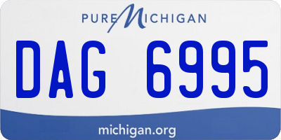 MI license plate DAG6995