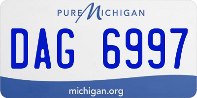 MI license plate DAG6997
