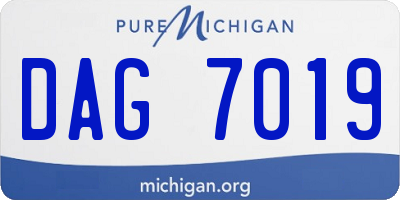 MI license plate DAG7019